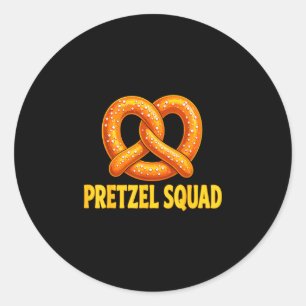Adesivo Redondo Equipe de amantes de pretzel torcido