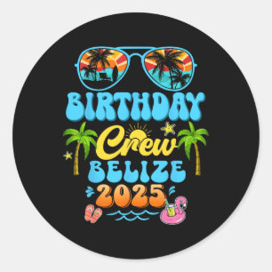 Adesivo Redondo Equipe de Aniversário de Belize Férias Cruzeiro 20