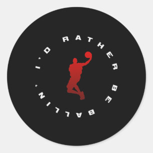 Adesivo Redondo Equipe de apoio dos Estados Unidos para basquete A