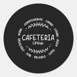 Adesivo Redondo Equipe de Apoio Escolar Combinando Equipe de Cafet
