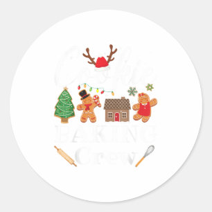 Adesivo Redondo Equipe de Baking Familiar De Tripulação De Natal F