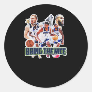 Adesivo Redondo Equipe de basquetebol Minnesota Squad Design 1