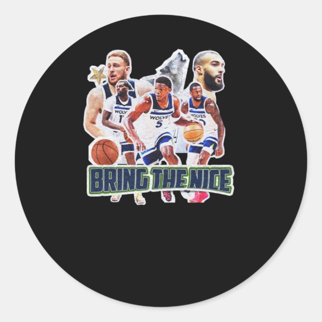 Adesivo Redondo Equipe de basquetebol Minnesota Squad Design 1 (Frente)