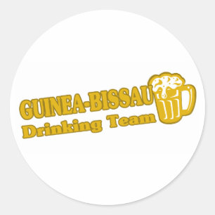 Adesivo Redondo Equipe de Bebendo da Guiné-Bissau