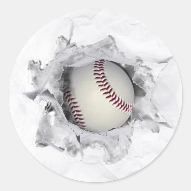 Adesivo Redondo Equipe de beisebol (Frente)