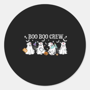Adesivo Redondo Equipe de boo boo enfermeira halloween enfermeira 