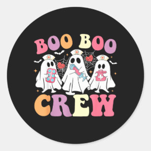 Adesivo Redondo Equipe de Boo Boo Engraçada Fantasia de Halloween