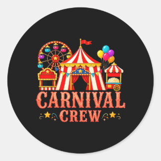 Adesivo Redondo Equipe de Carnaval Fantasia Divertida de Funcionár