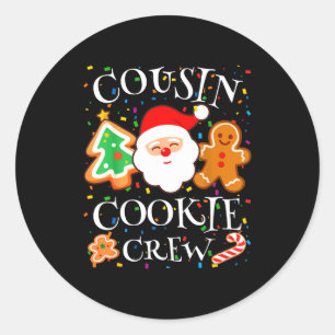 Adesivo Redondo Equipe de Confeiteiros de Natal 2025 dos Primos Fa