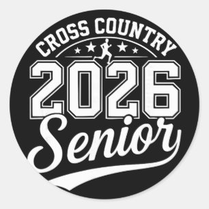 Adesivo Redondo Equipe de Cross Country Senior 2026 Mãe Xc Escola