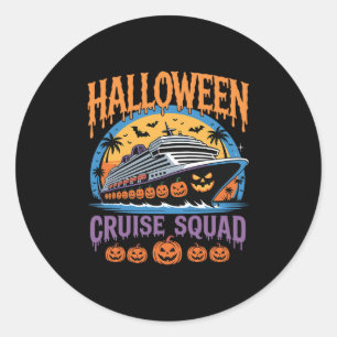 Adesivo Redondo Equipe de Cruzeiro de Halloween Correspondente Gru