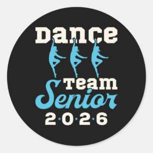 Adesivo Redondo Equipe de Dança Senior 2026 Noite Sênior Graduação
