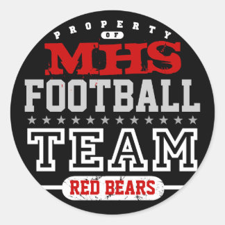 Adesivo Redondo Equipe de esporte escolar