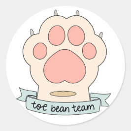 Adesivo Redondo equipe de feijão