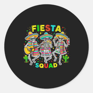 Adesivo Redondo Equipe de festa cinco de maio música taco mexicana