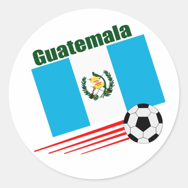 Adesivo Redondo Equipe de futebol da Guatemala (Frente)