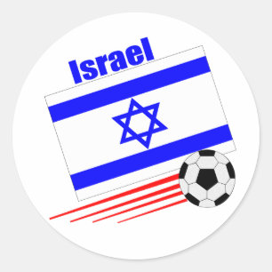 Adesivo Redondo Equipe de futebol de Israel
