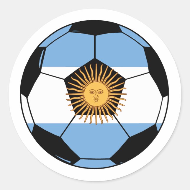 Adesivo Redondo Equipe de futebol na Argentina (Frente)