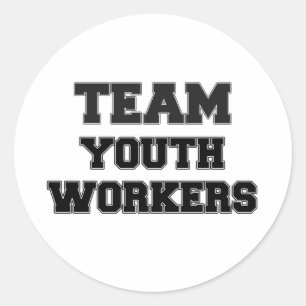 Adesivo Redondo Equipe de Jovens