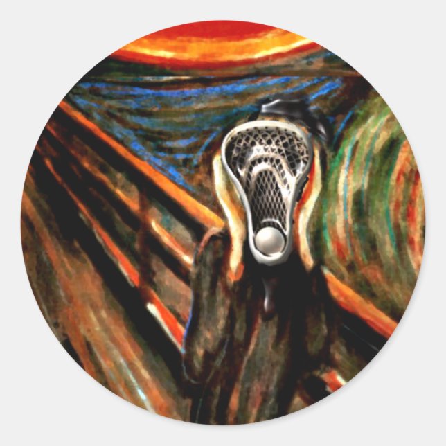 Adesivo Redondo Equipe de Lacrosse (Frente)