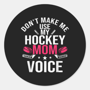 Adesivo Redondo Equipe de Mãe de Hockey Jogadora Dia das Mães Camp