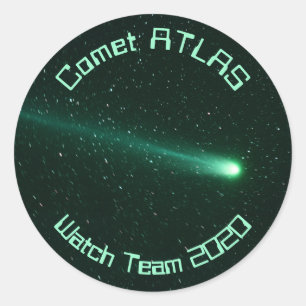 Adesivo Redondo Equipe de Monitoramento do Comet ATLAS 2020