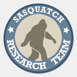 Adesivo Redondo Equipe de pesquisa Sasquatch