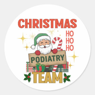 Adesivo Redondo Equipe de Podiatria de Natal - Profes Festivos De