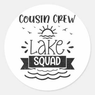 Adesivo Redondo Equipe de Primo Lago Esquadrão Reunião de Família