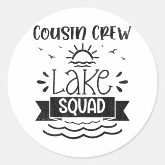 Adesivo Redondo Equipe de Primo Lago Esquadrão Reunião de Família 