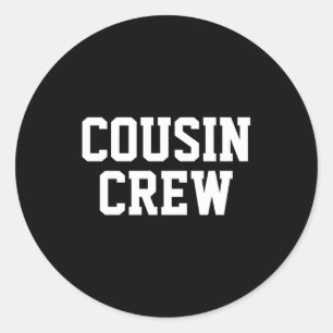 Adesivo Redondo Equipe de Primos Combinando Família Bebê 
