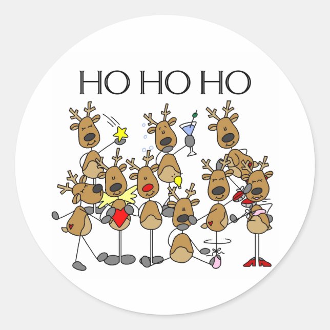 Adesivo Redondo Equipe de Reindeer (Frente)