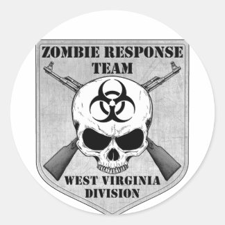 Adesivo Redondo Equipe de Resposta Zombie: Divisão da Virgínia Oci