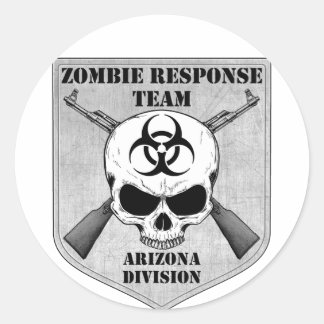 Adesivo Redondo Equipe de Resposta Zombie: Divisão de Arizonas