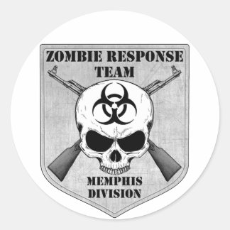 Adesivo Redondo Equipe de Resposta Zombie: Divisão Memphis