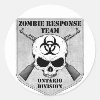 Adesivo Redondo Equipe de Resposta Zombie: Divisão Ontário