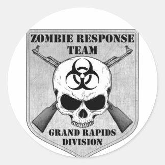 Adesivo Redondo Equipe de Resposta Zombie: Grande Divisão de Rapid