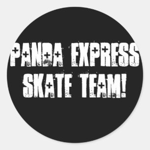 ADESIVO REDONDO EQUIPE DE SKATE PANDA EXPRESS!