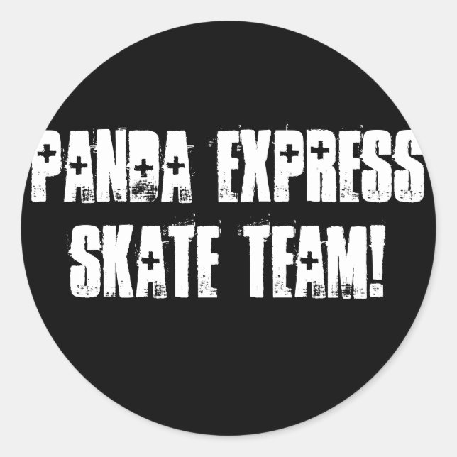 ADESIVO REDONDO EQUIPE DE SKATE PANDA EXPRESS! (Frente)