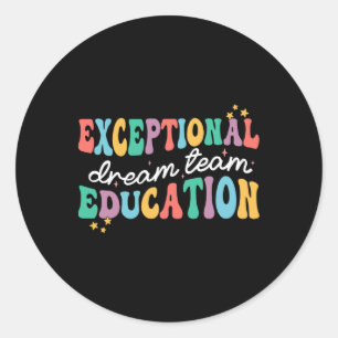 Adesivo Redondo Equipe de Sonho de Educação Excepcional Professor