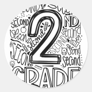 Adesivo Redondo Equipe De Tipografia De Nível segundo De Segundo G