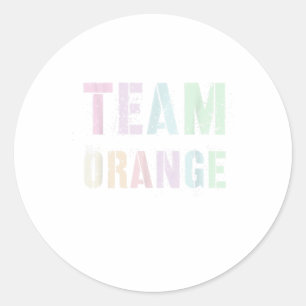 Adesivo Redondo Equipe de Vintage, Orange Summer Camp Game Co.