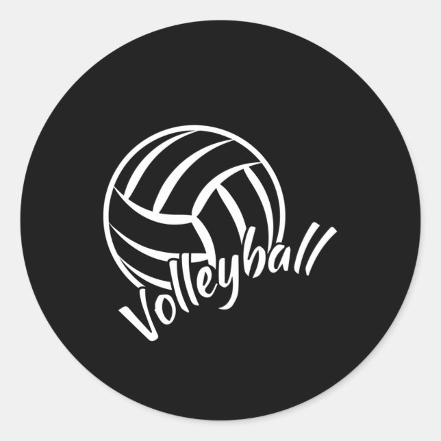 Adesivo Redondo Equipe de Voleibol de Praia Ideia Dotada (Frente)