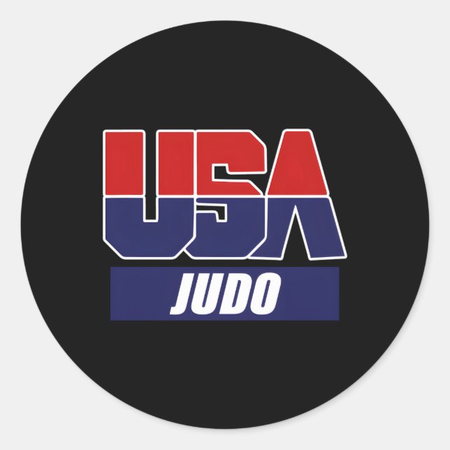 Adesivo Redondo Equipe do Judo Mial 2021 dos Estados Unidos (Frente)