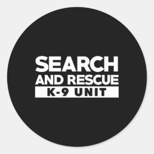 Adesivo Redondo Equipe do K9 Thin Orange Line Search Rescut Sar K-