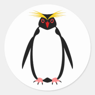 Adesivo Redondo Equipe do pinguim rockhopper ou macarrão engraçado