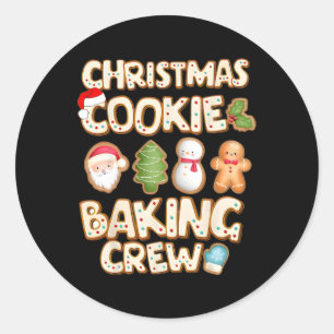 Adesivo Redondo Equipe do Rei do Biscoito de Natal Família Natal R