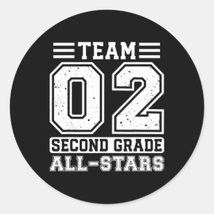 Adesivo Redondo Equipe do segundo do 2º ano de volta à escola