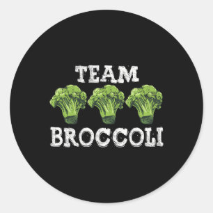 Adesivo Redondo Equipe do Vegan Broccoli Amor Vegetais