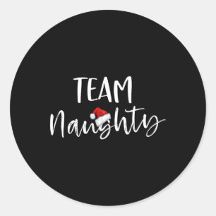 Adesivo Redondo Equipe Engraçada Família de Natal Correspondendo P